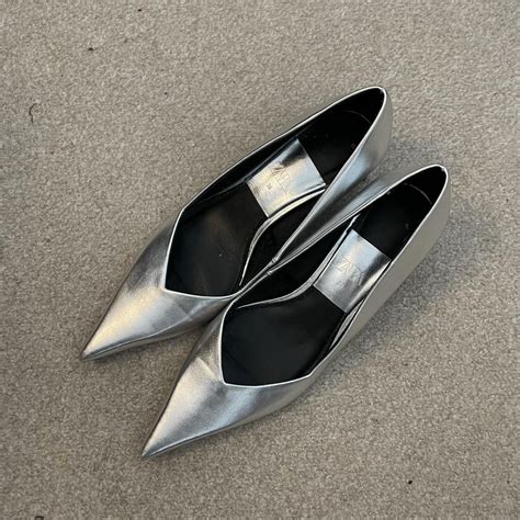 zara silver shoes for women.